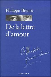 Cover of: De la lettre d'amour