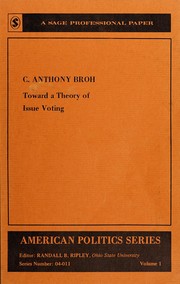 Cover of: Toward a theory of issue voting