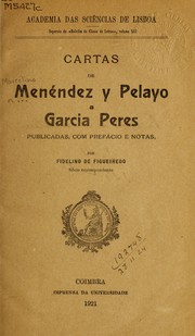 Cartas a Garcia Peres by Marcelino Menéndez y Pelayo