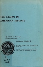 Cover of: The Negro in American history