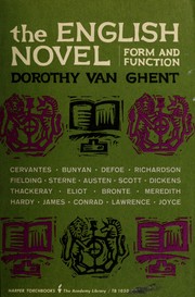Cover of: The English novel: form and function