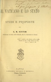 Cover of: Il Vaticano e lo stato: studi e proposte