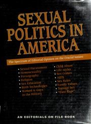 Cover of: Sexual politics in America by editor, Oliver Trager.