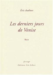 Cover of: Les derniers jours de venise