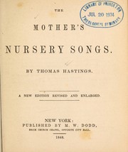 Cover of: Mother's nursery songs