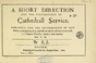 Cover of: A short direction for the performance of cathedrall service