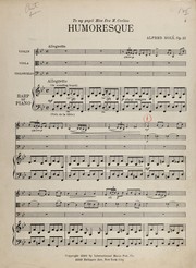 Cover of: Humoresque for harp or piano, violin, viola and cello: op. no. 27