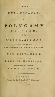The unlawfulness polygamy evinced