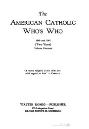 Cover of: The American Catholic Who's Who by 