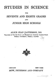 Cover of: Studies in science: for seventh and eighth grades and junior high schools
