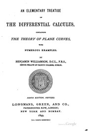 Cover of: An elementary treatise on the differential calculus: containing the theory of plane curves, with numerous examples.