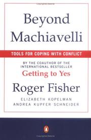 Cover of: Beyond Machiavelli : Tools for Coping With Conflict