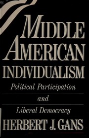 Cover of: Middle American individualism: the future of liberal democracy