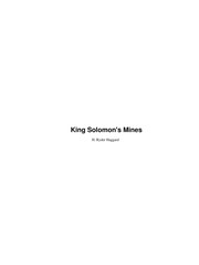 Cover of: King Solomon's mines by H. Rider Haggard
