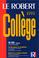 Cover of: Le Robert College