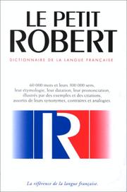 Cover of: Le Nouveau Petit Robert Dictionnaire De La Langue Francaise : Des Noms Propres