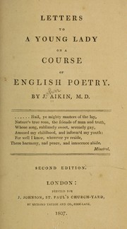 Cover of: Letters to a young lady on a course of English poetry by John Aikin