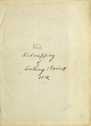 Cover of: The kidnapping of Anthony Burns, 1854 : newspaper clippings, 1854-1858