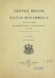 Cover of: Gentile Bellini et Sultan Mohammed II by Louis Thuasne