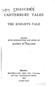 The knight's tale by Geoffrey Chaucer