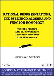 Rational representation, the Steenrod algebra and functor homology by Vincent Franjou