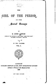 Cover of: The girl of the period, and other social essays: Volume I