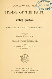 Cover of: Hymns of the faith with Psalms by Harris, George