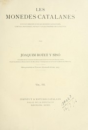 Cover of: Les monedes catalanes by Joaquim Botet y Sisó
