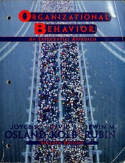 Cover of: Organizational behavior by Joyce Osland