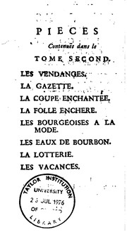 Cover of: Les oeuvres de Mr. Dancourt, contenant les nouvelles pieces de theatre qui se jouent à Paris ...