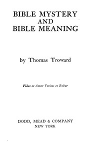 Cover of: Bible mystery and Bible meaning