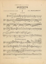 Cover of: Quintette en ut mineur pour deux violons, alto, violoncelle, et harpe