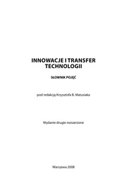 Cover of: Innowacje i transfer technologii: s¿ownik poje ·c