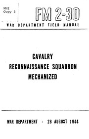 Cover of: Cavalry Reconnaissance Squadron, Mechanized