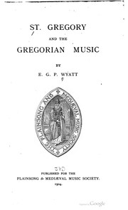 Cover of: St. Gregory and the Gregorian music