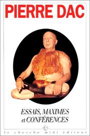 Cover of: Essais, maximes et conférences by Pierre Dac