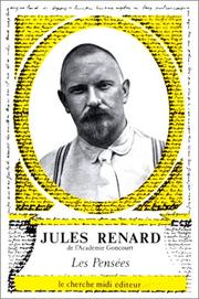 Cover of: Les pensées by Jules Renard, Jean Orizet