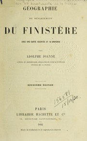 Cover of: Géographie du département du Finistère by Adolphe Laurent Joanne
