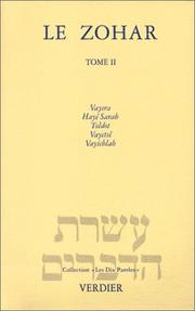 Cover of: Le Zohar, tome 2 : Vayera - Hayé Sarah - Toldot - Vayetsé - Vayichlah