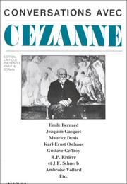 Cover of: Conversations avec Cézanne