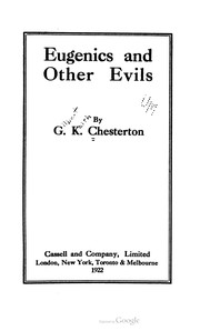 Cover of: Eugenics and other evils by 