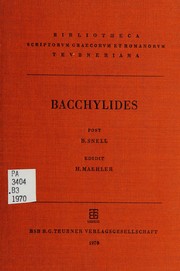 Cover of: Carmina cum fragmentis by Bacchylides