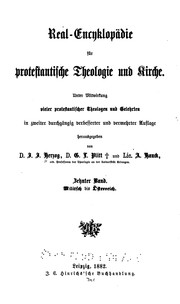Cover of: Real-encyklopädie für protestantische Theologie und Kirche by Johann Jakob Herzog, Gustav Leopold Plitt