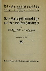 Cover of: Die kriegsschauplätze auf der Balkanhalbinsel by Norbert Krebs