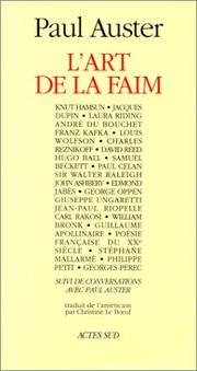Cover of: L'Art de la faim