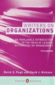 Cover of: Writers on Organizations (Penguin Business) by D.S. Pugh, David J. Hickson