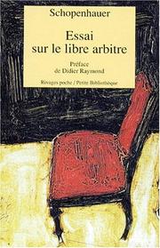 Cover of: Essai sur le libre arbitre