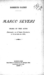 Cover of: Marco Severi by Roberto Payró.