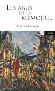 Cover of: Les Abus de la mémoire by Tzvetan Todorov