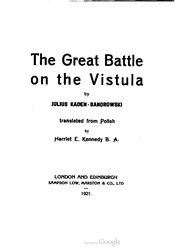 Cover of: The great battle on the Vistula